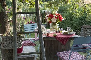 Gedeckter Tisch Unterm Baum Im Garten Bild Kaufen 12181844