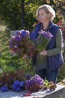 Der letzte Garten - Strauss aus blauen und violetten Blumen