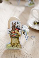 Table decoration with Easter wafers