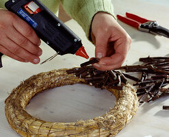 Wreath of dry twigs