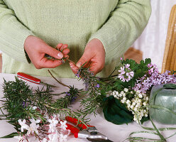 Binding a scented bouquet