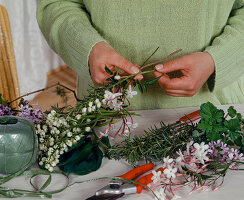 Binding a scented bouquet