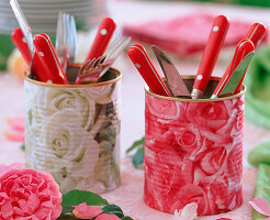 Napkin technique, roses