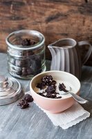 Vegan choco pops with nut milk