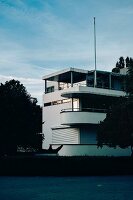 A Bauhaus-style apartment building in Rotterdam, Netherlands