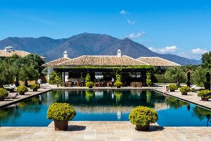 Pool of the Finca Cortesin hotel in Málaga, Andalusia (Spain)