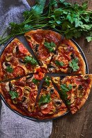 Vegane glutenfreie Pizza