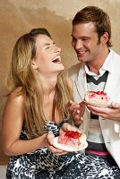 Couple Eating Cake