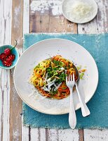 Vegetable pasta with savoy cabbage