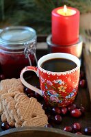 Coffee and spiced Christmas biscuits