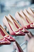 High heels, made by hand in Germany at the Peter Kaiser shoe factory in Pirmasens, Rhineland-Palatinate