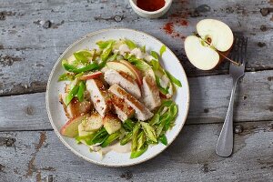Chicken and leek salad