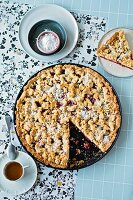 Cherry crumble cake (lactose-free, gluten-free)