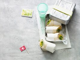 Swiss-Wraps mit Schinken und Schweizer Käse