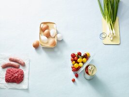 Ingredients for quick and easy pan dishes