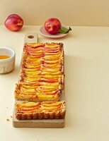 A marzipan and nectarine tart