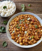 Chana masala (chickpea curry, India)