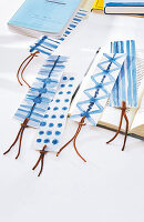 Painted bookmarks made from washi paper