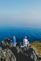 Fishermen on the coast, Cyprus