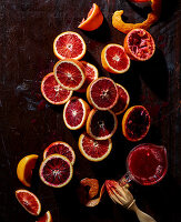 Still life of blood oranges