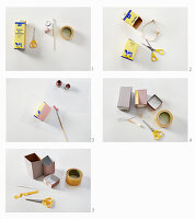 Making a desk tidy from a tetra pack