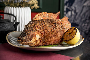 Filipino style whole fried Tilapia fish