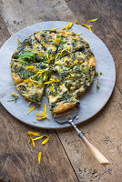 Wild herb frittata with alpine cheese