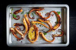Grilled octopus with spices