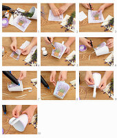 Instructions for decorating a small bucket with a transfer