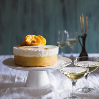 New Year's Eve Pineapple and Prosecco mousse with italian meringue