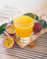 A glass of passion fruit juice