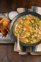 Barley soup with winter root vegetable