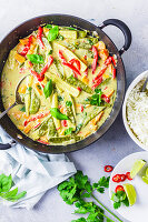 Vegan green thai curry