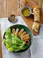 Münsterland style buckwheat pancakes with salad