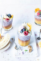 Chia pudding with fruits