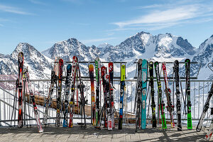 Switzerland, Engadin, Sankt Moritz: View from Corvatsch summit (3303m)