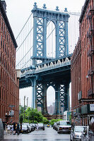 Blick auf die Manhattan Bridge, New York City, USA