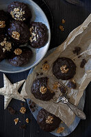 Walnuss-Lebkuchen mit Schokoglasur