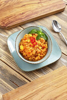 Red lentil stew with carrots and potatoes (Indian dal)