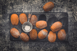 Madeleines in a madeleine tin