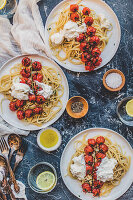 Pasta with roasted tomatoes and ricotta