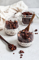 Crunchy chocolate and nut granola (vegan)