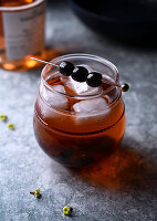 Italian cherry spritz cocktail