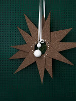 DIY Christmas star made from cork