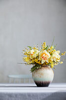 Vase with Easter bouquet