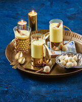 White hot chocolate with turmeric