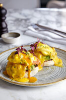 Eggs Benedict with salmon