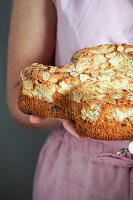 Colomba di Pasqua (Traditional Italian Easter Cake with Almonds in the Shape of a Dove)