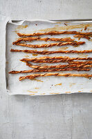 Twisted almond sea salt strudel dough sticks