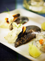 Mussels with bechamel sauce